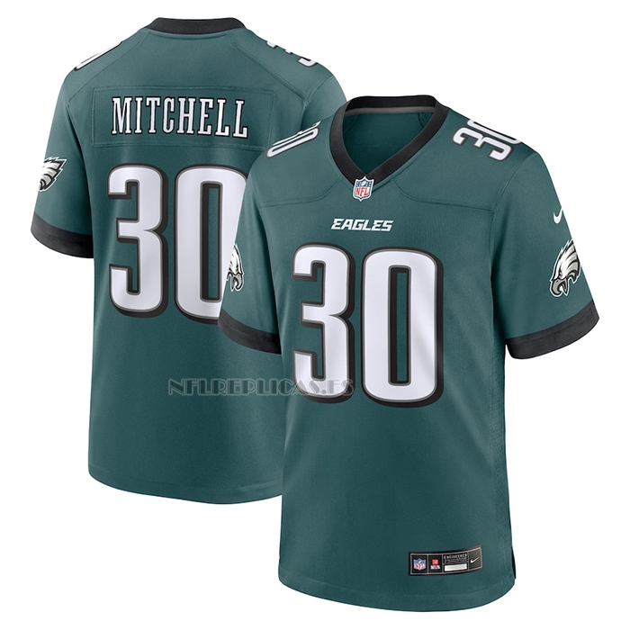 Camiseta NFL Game Philadelphia Eagles Quinyon Mitchell 2024 NFL Draft First Round Pick Verde
